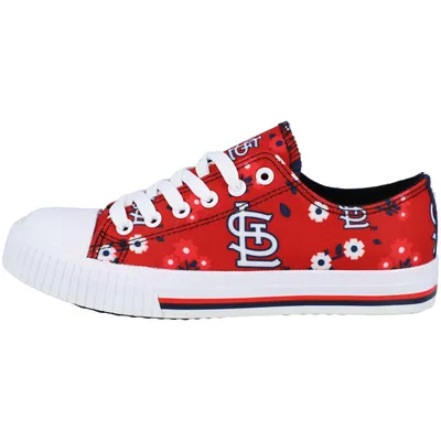 St. Louis Cardinals FOCO Women's Flower Canvas Allover Shoes - Red