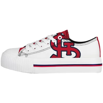 St. Louis Cardinals FOCO Women's Low Top Canvas Shoes - Cream