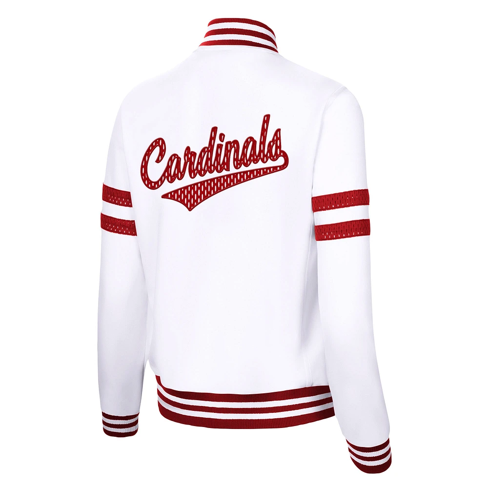 Women's G-III 4Her by Carl Banks White St. Louis Cardinals Pre-Game - Full-Zip Track Jacket