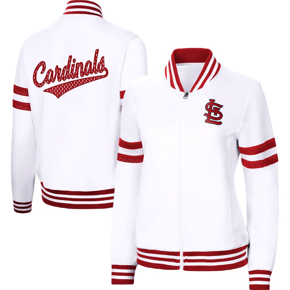 Women's G-III 4Her by Carl Banks White St. Louis Cardinals Pre-Game - Full-Zip Track Jacket