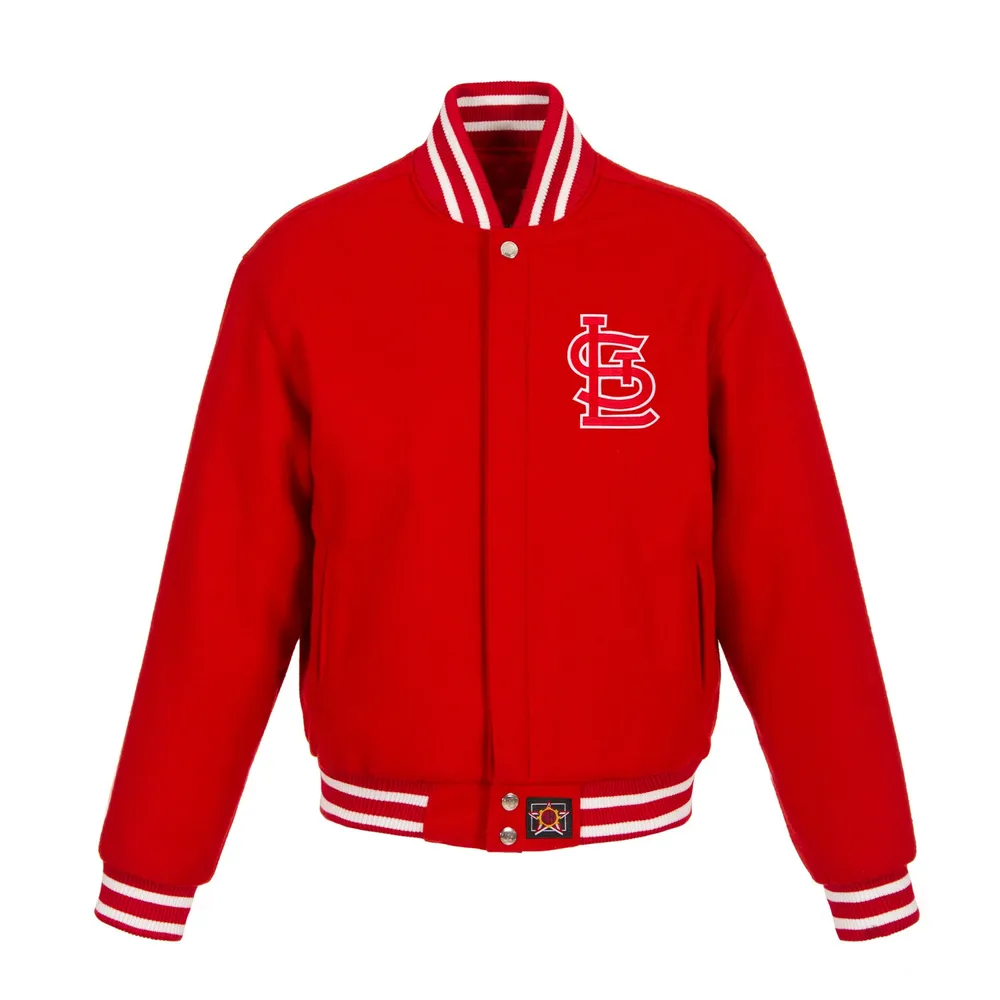Lids St. Louis Cardinals JH Design Women's Embroidered Logo All-Wool Jacket  - Red