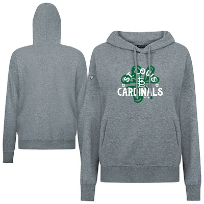 Women's Levelwear St. Louis Cardinals Patrick's Day Adorn Shamrock Pullover Hoodie