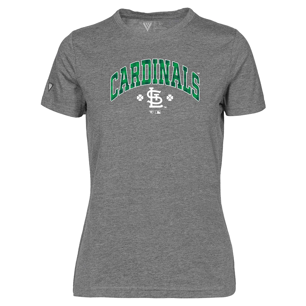 Women's Levelwear St. Louis Cardinals Patrick's Day Maddox Plaid T-Shirt