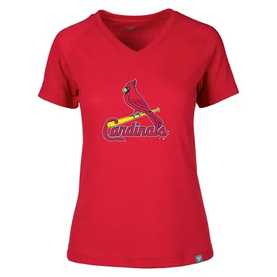 Women's Soft as a Grape Red St. Louis Cardinals Plus Size V-Neck T-Shirt