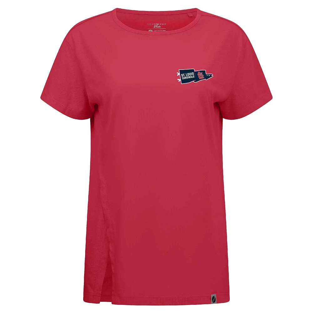 Women's Levelwear Red St. Louis Cardinals Influx Rafters T-Shirt