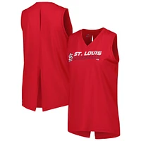 Débardeur rouge Levelwear St. Louis Cardinals Paisley Chase à col en V pour femme