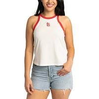 Women's Lusso White St. Louis Cardinals Jane Tank Top