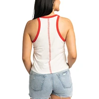 Women's Lusso White St. Louis Cardinals Jane Tank Top