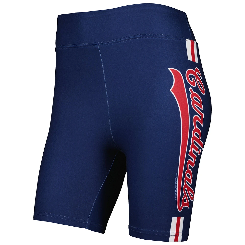 Women's Mitchell & Ness Navy St. Louis Cardinals Biker Shorts