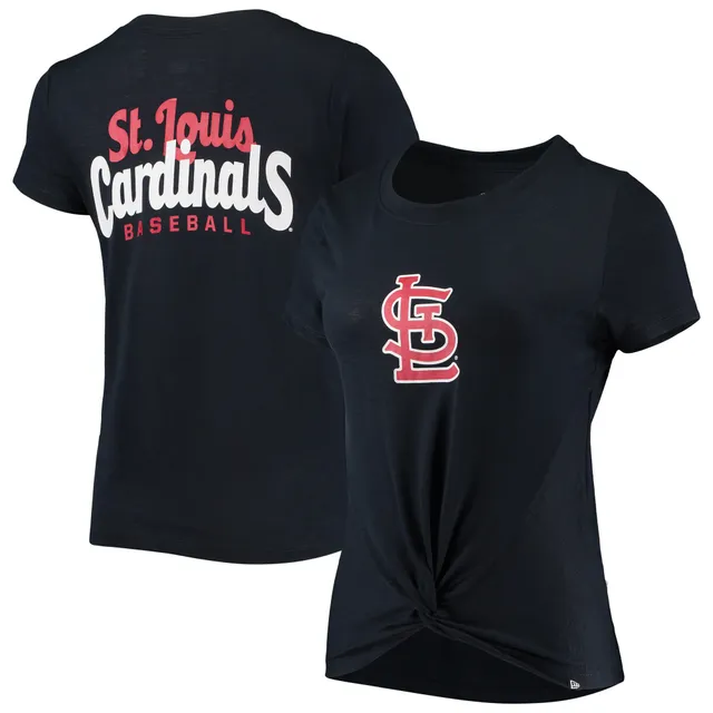 St. Louis Cardinals New Era Pinstripe Baseball T-Shirt - White/Red