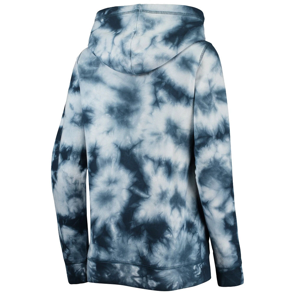 NWE SLCARD BLEU FEMME TIE DYE CAPUCHE À FERMETURE ÉCLAIR COMPLÈTE SWTLADZIP