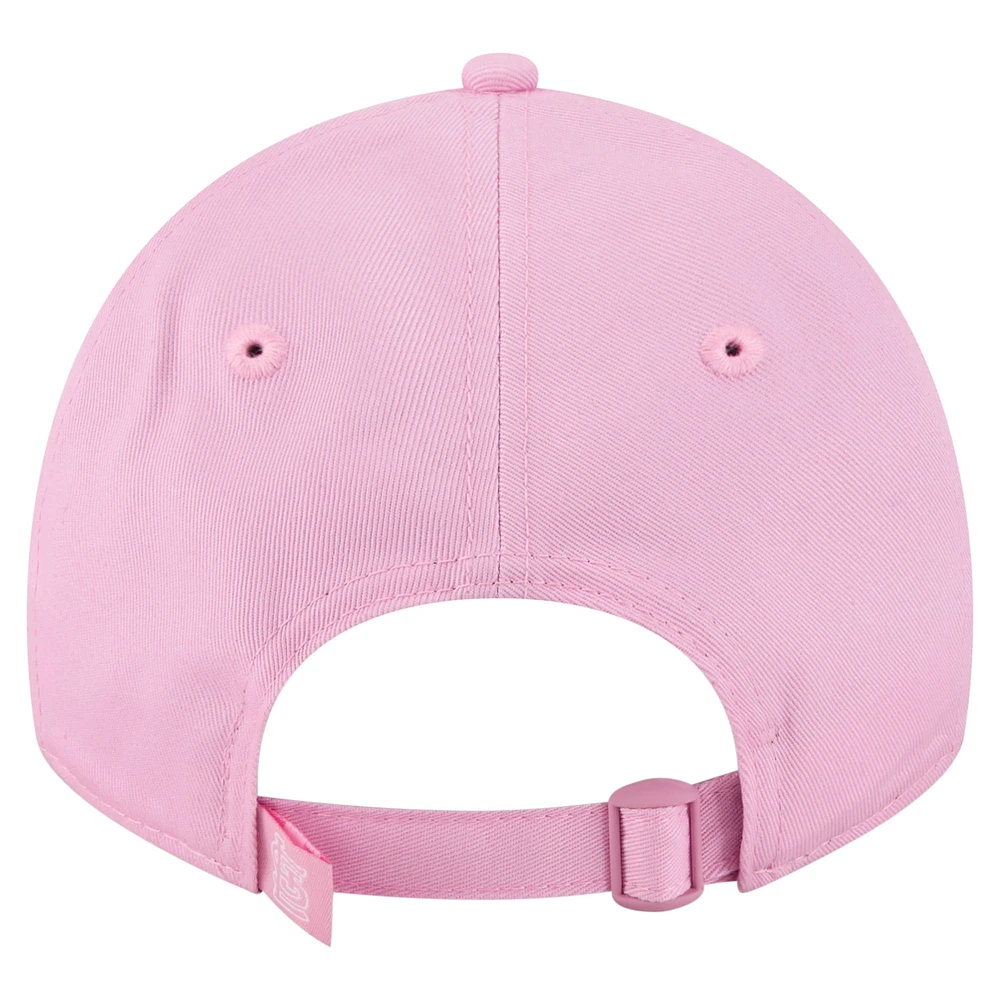 Casquette ajustable 9TWENTY rose New Era pour femme, motif St. Louis Cardinals, fête des mères