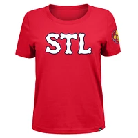 T-shirt rouge New Era pour femmes des Cardinals de Saint-Louis 2024 City Connect