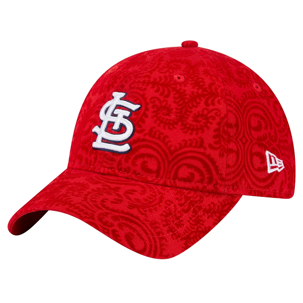 Casquette ajustable Flair 9TWENTY rouge St. Louis Cardinals de New Era pour femme