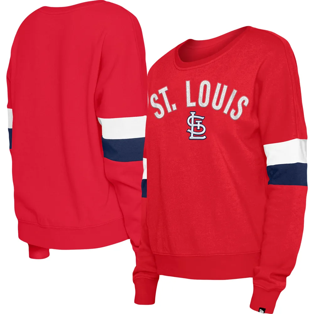 Lids St. Louis Cardinals New Era Women's Game Day Crew Pullover Sweatshirt  - Red