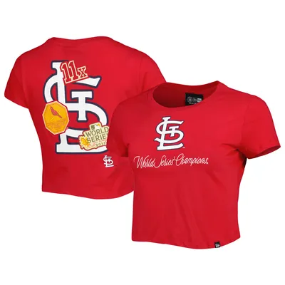 Lids St. Louis Cardinals Women's Plus Colorblock T-Shirt - Red/Heather Gray