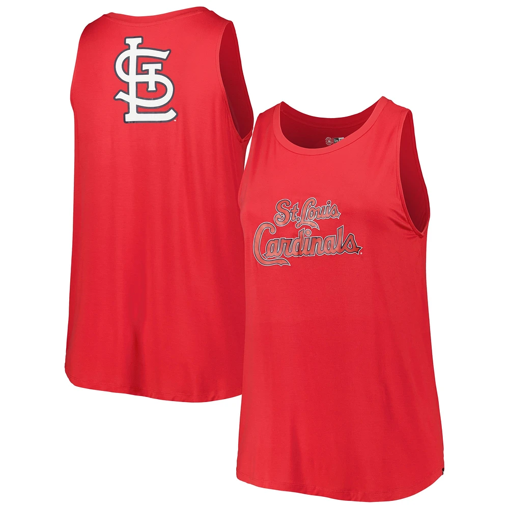 Débardeur taille plus rouge St. Louis Cardinals New Era pour femme