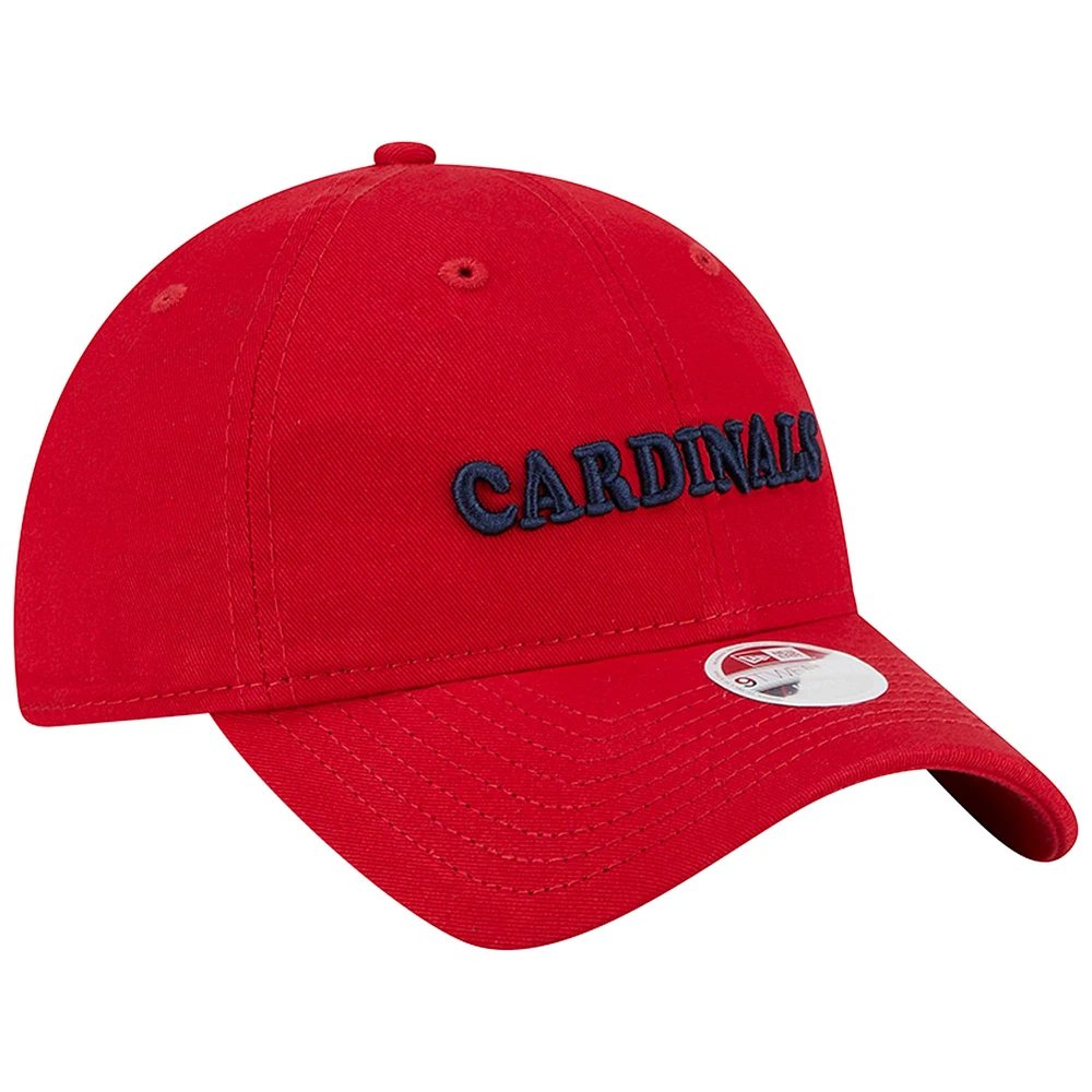 Casquette ajustable 9TWENTY rouge des Cardinals de Saint-Louis pour femme New Era