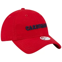 Casquette ajustable 9TWENTY rouge des Cardinals de Saint-Louis pour femme New Era