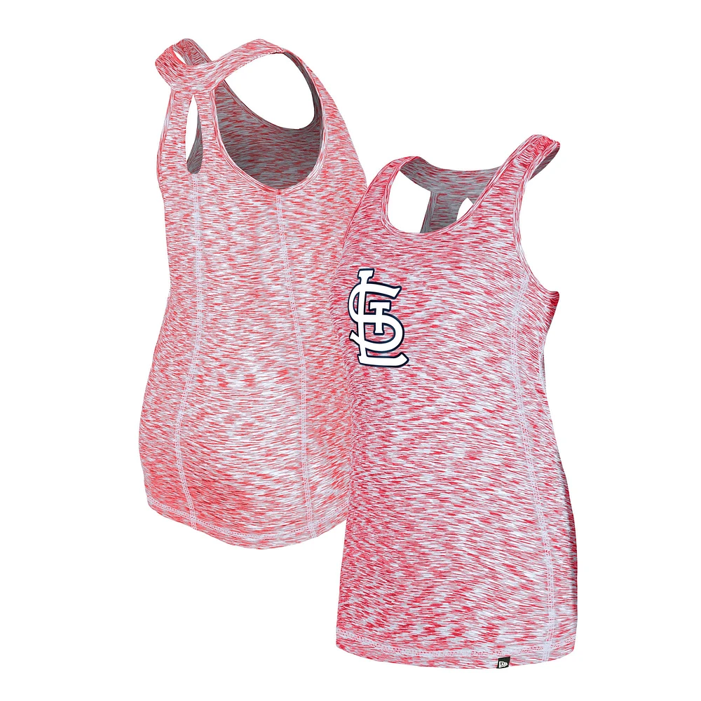 Débardeur rouge Space Dye Keyhole Back pour femme New Era des St. Louis Cardinals