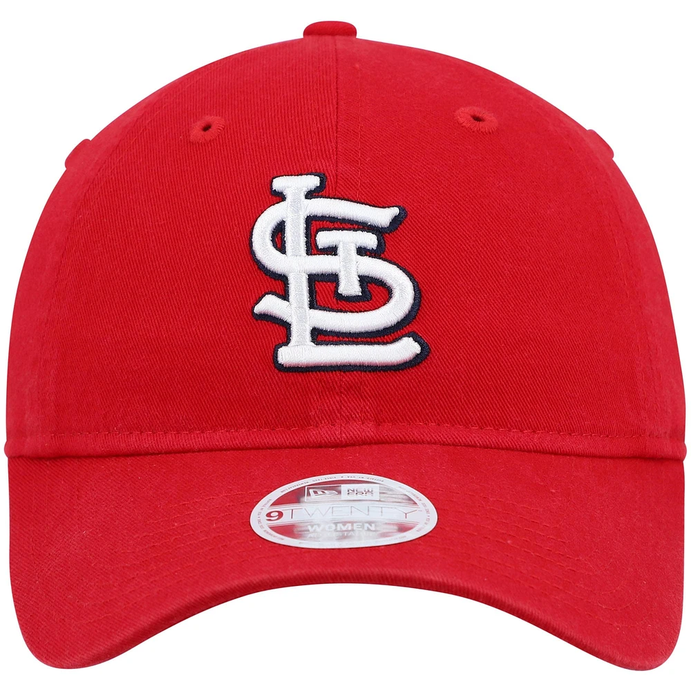 Casquette réglable Core Classic 9TWENTY pour femme des St. Louis Cardinals Team Logo New Era rouge