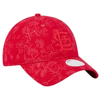 Women's New Era Red St. Louis Cardinals Tonal Floral 9TWENTY Adjustable Hat