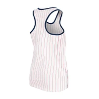 Women's New Era White St. Louis Cardinals Gameday Pinstripe Tank Top