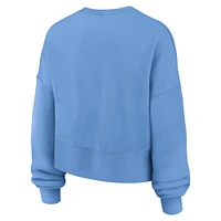 Sweat-shirt Nike bleu clair à manches longues et col montant pour femme des Cardinals de Saint-Louis