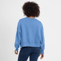 Sweat-shirt Nike bleu clair à manches longues et col montant pour femme des Cardinals de Saint-Louis