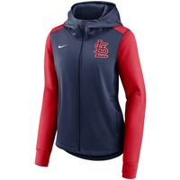 Women's Nike Navy/Red St. Louis Cardinals Authentic Collection Baseball Performance Full-Zip Hoodie