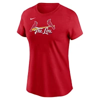 T-shirt Nike Paul Goldschmidt pour femme, rouge, St. Louis Cardinals 2024 City Connect Fuse Name & Number