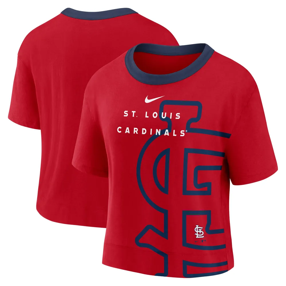 Lids St. Louis Cardinals Nike Women's Team First High Hip Boxy T-Shirt -  Red/Navy