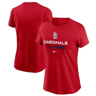 T-shirt Nike St. Louis Cardinals 2022 Postseason Authentic Collection pour femme rouge