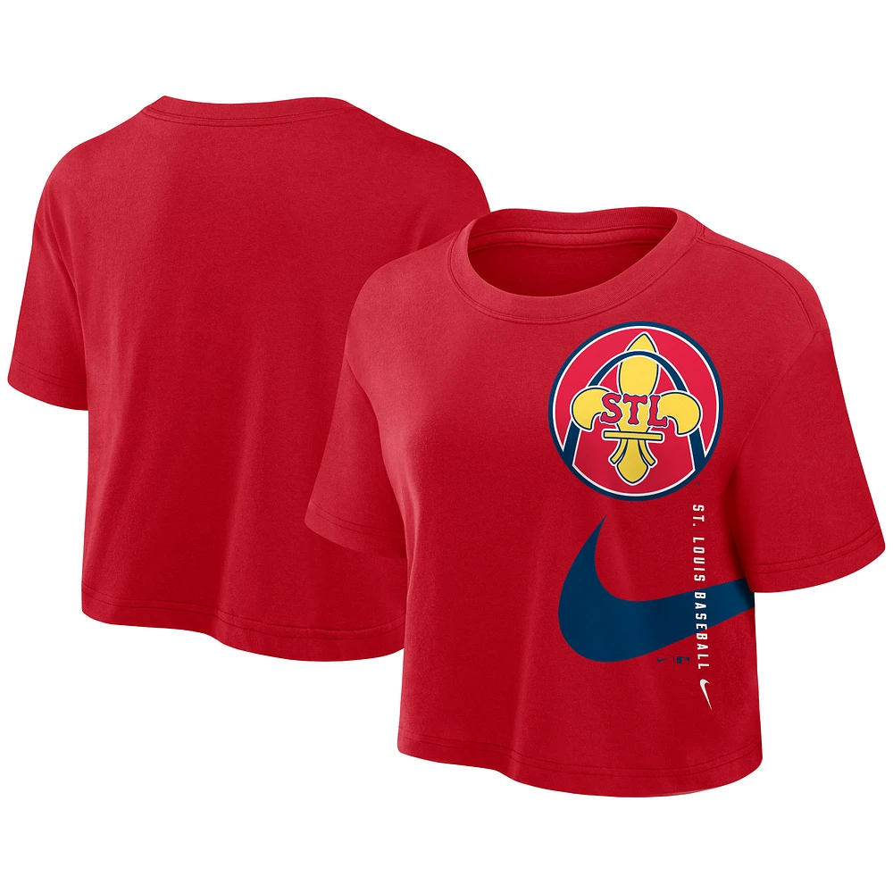 Women's Nike Red St. Louis Cardinals 2024 City Connect Performance Cropped T-Shirt