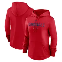 Sweat à capuche Performance d'avant-match Nike Cardinals de St. Louis Authentic Collection rouge pour femme