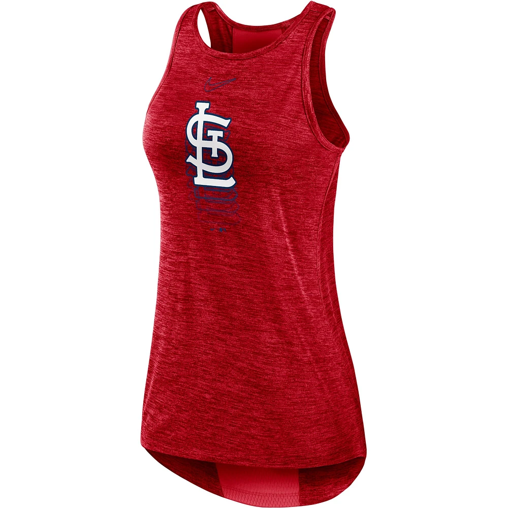 Women's Nike Red St. Louis Cardinals Logo Fade High Neck Performance Tank Top