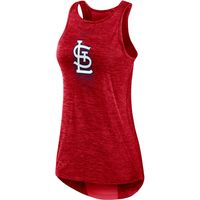 Women's Nike Red St. Louis Cardinals Logo Fade High Neck Performance Tank Top