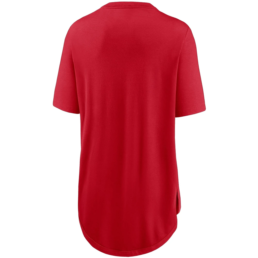 T-shirt à trois mélanges pour femme Nike Cardinals de St. Louis Outline Weekend rouge