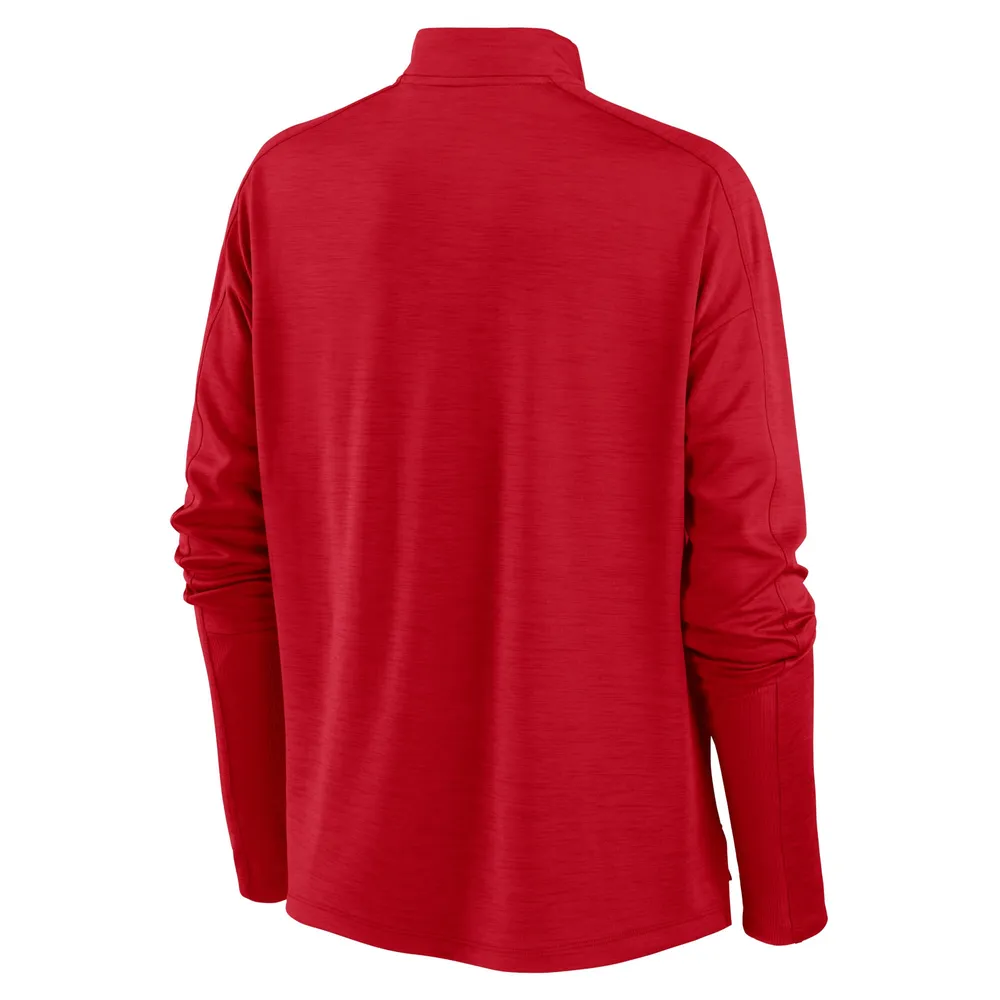 Women's Nike Red St. Louis Cardinals Pacer Quarter-Zip Top