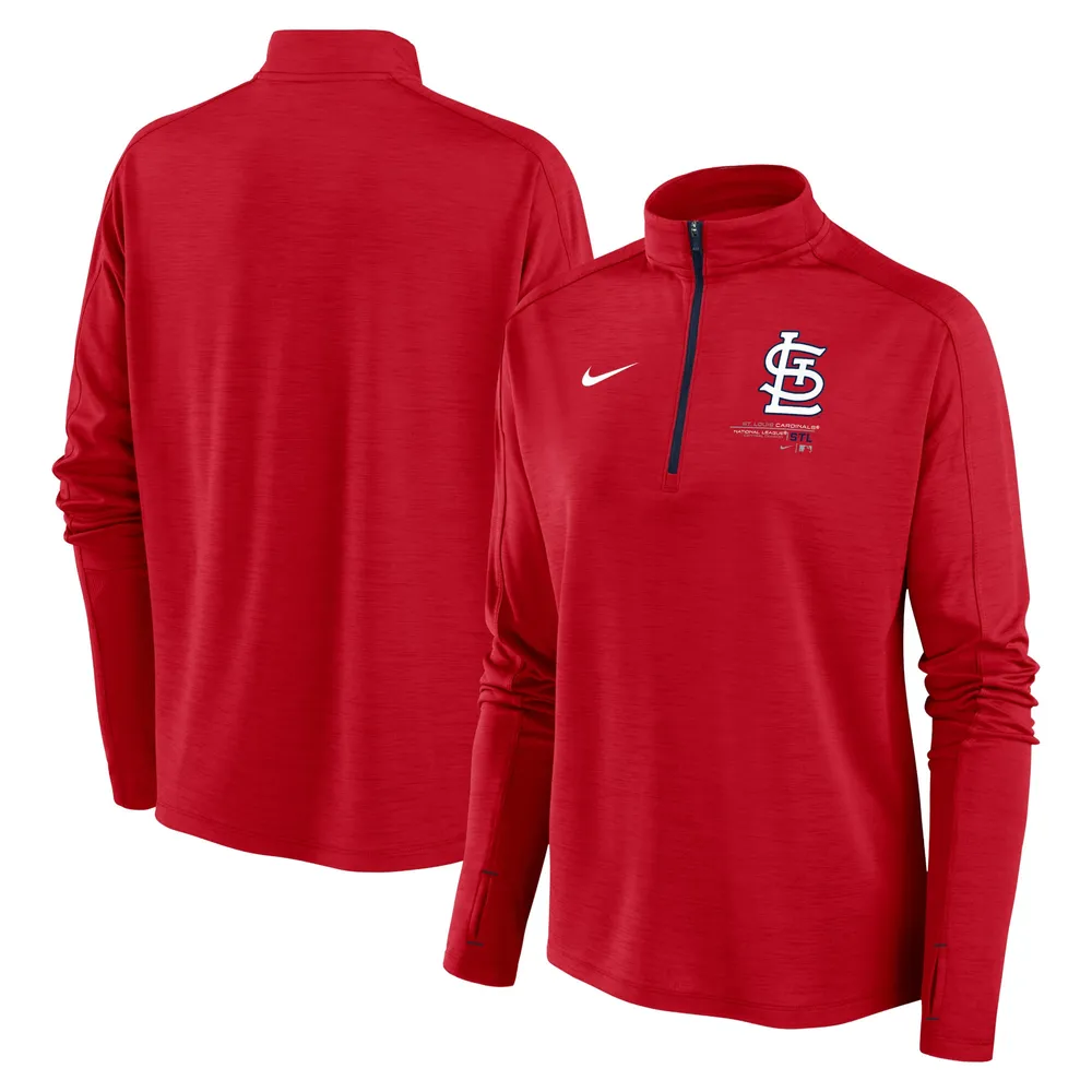 Haut à quart de zip Pacer St. Louis Cardinals Nike rouge pour femme