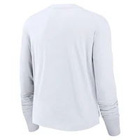 T-shirt à manches longues Nike blanc pour femme de la collection Cooperstown des Cardinals St. Louis