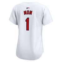 Women's Nike White St. Louis Cardinals #1 Mom Home Limited Jersey