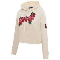 Women's Pro Standard Cream St. Louis Cardinals Roses Pullover Hoodie