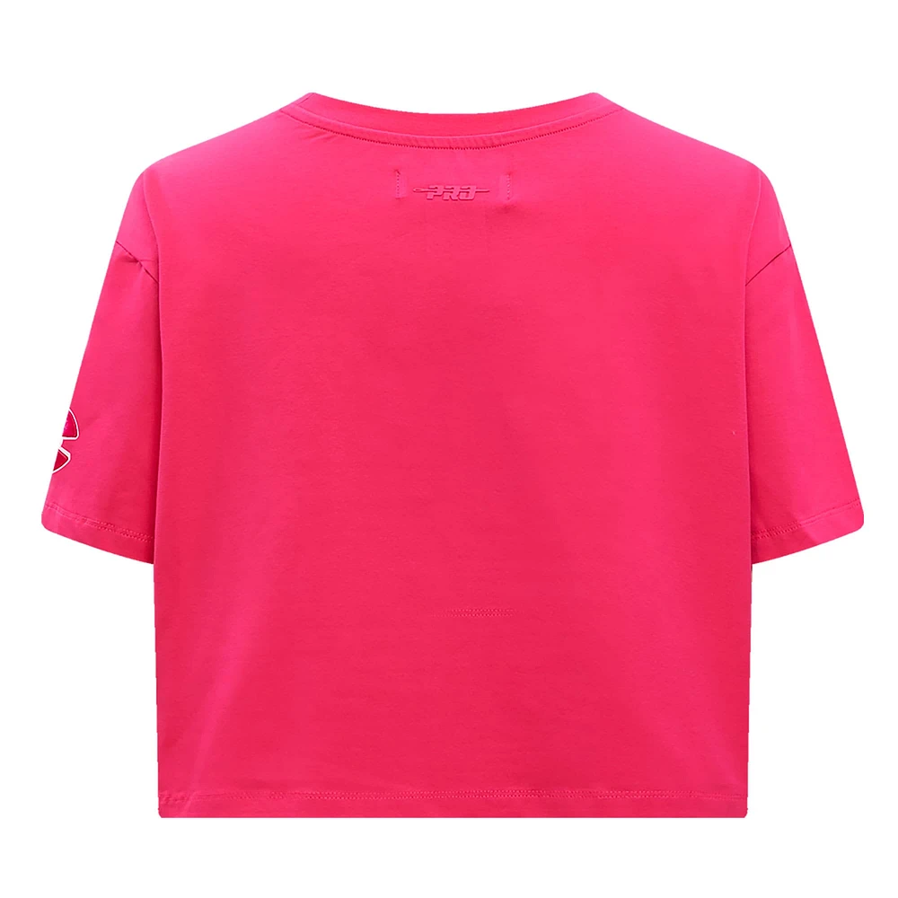 Women's Pro Standard Pink St. Louis Cardinals Triple Boxy Cropped T-Shirt