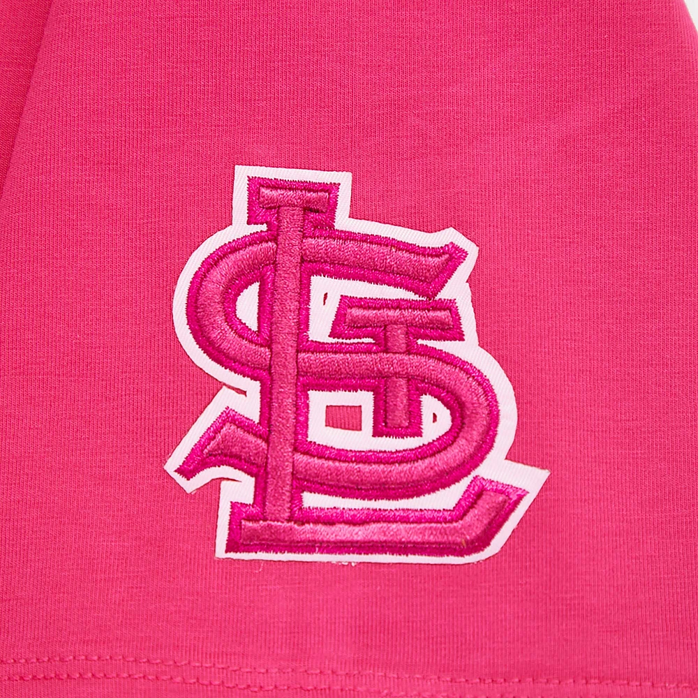 Women's Pro Standard Pink St. Louis Cardinals Triple Boxy Cropped T-Shirt