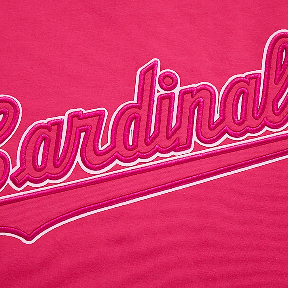 Women's Pro Standard Pink St. Louis Cardinals Triple Boxy Cropped T-Shirt