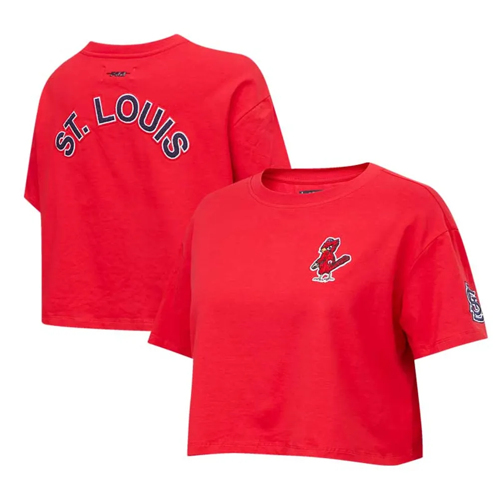 Lids St. Louis Cardinals Pro Standard Women's Classic Team Boxy Cropped T- Shirt - Red