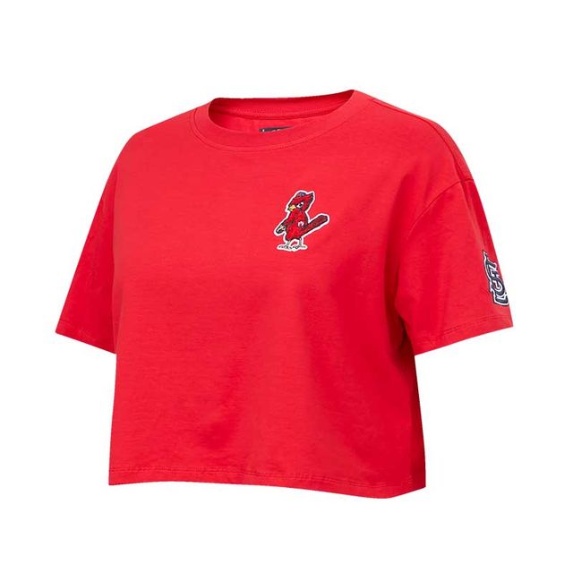 Women's Atlanta Braves Pro Standard Red Classic Team Boxy Cropped T-Shirt