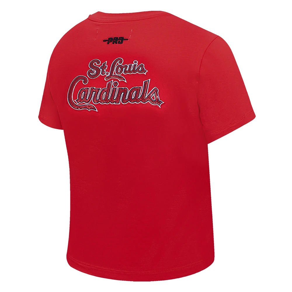T-shirt court Baby Doll Game Day Classics rouge Pro Standard pour femme des Cardinals de St. Louis