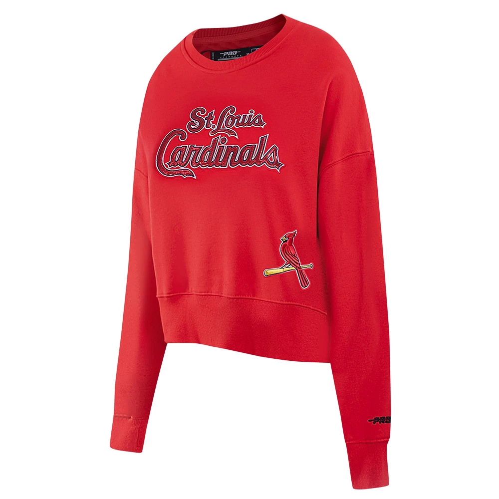 Women's Pro Standard  Red St. Louis Cardinals Game Day Classics Crewneck Pullover